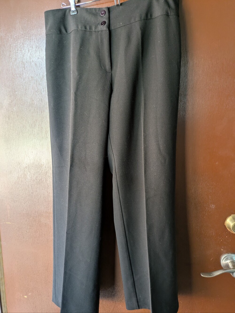 Oscar Classic Black Straight-Leg Dress Pants - Women Size 8